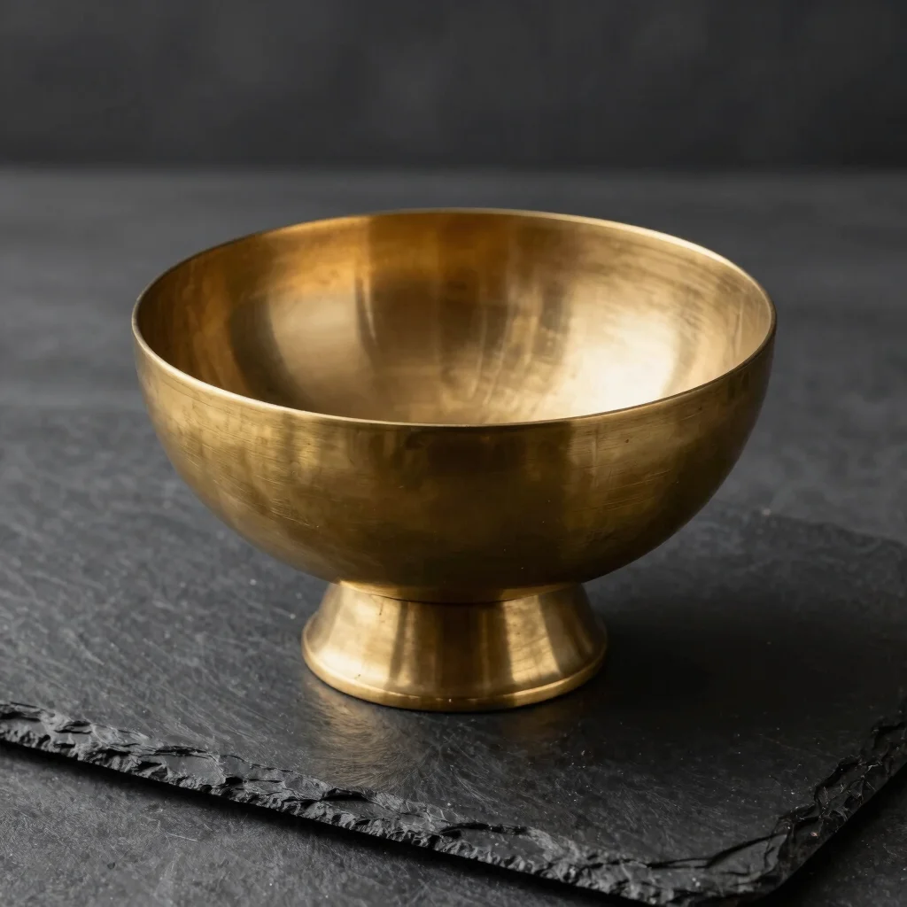 Monolithic Cast Brass Bowl